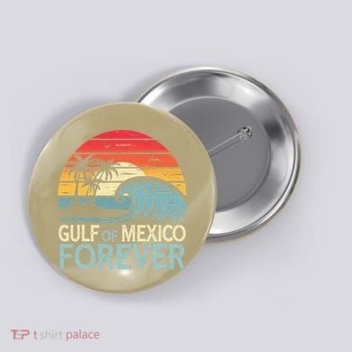 Gulf Of Mexico Forever Wave Surfing Tropical Button