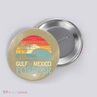 Gulf Of Mexico Forever Wave Surfing Tropical Button thumb 0