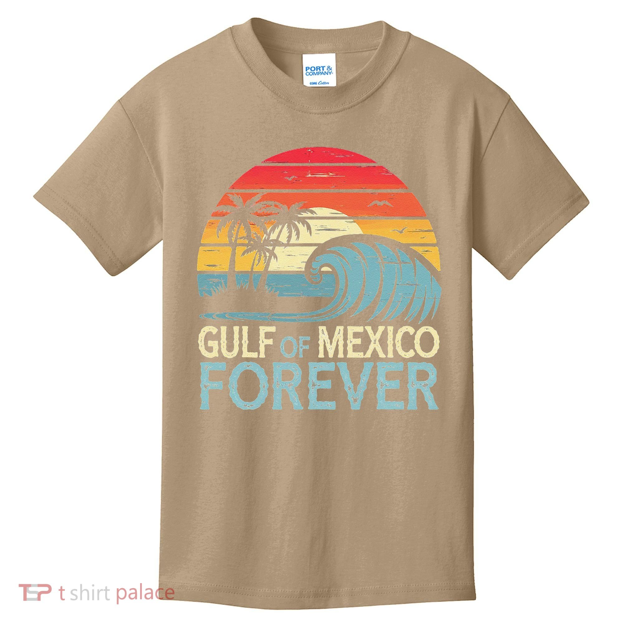 Gulf Of Mexico Forever Wave Surfing Tropical Kids T-Shirt