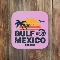 Gulf Of Mexico Est. 1550 Tropical Beach Travel Souvenir Coaster thumb 0