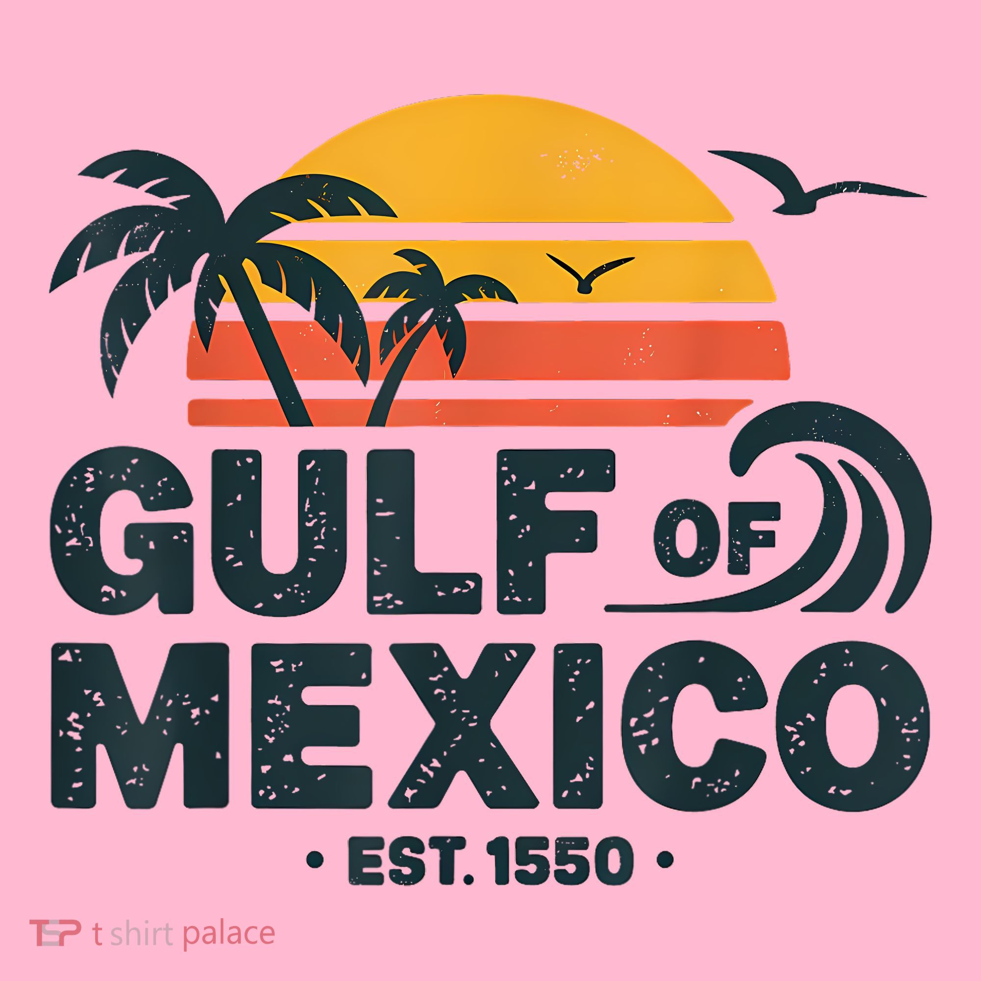 Gulf Of Mexico Est. 1550 Tropical Beach Travel Souvenir Coaster