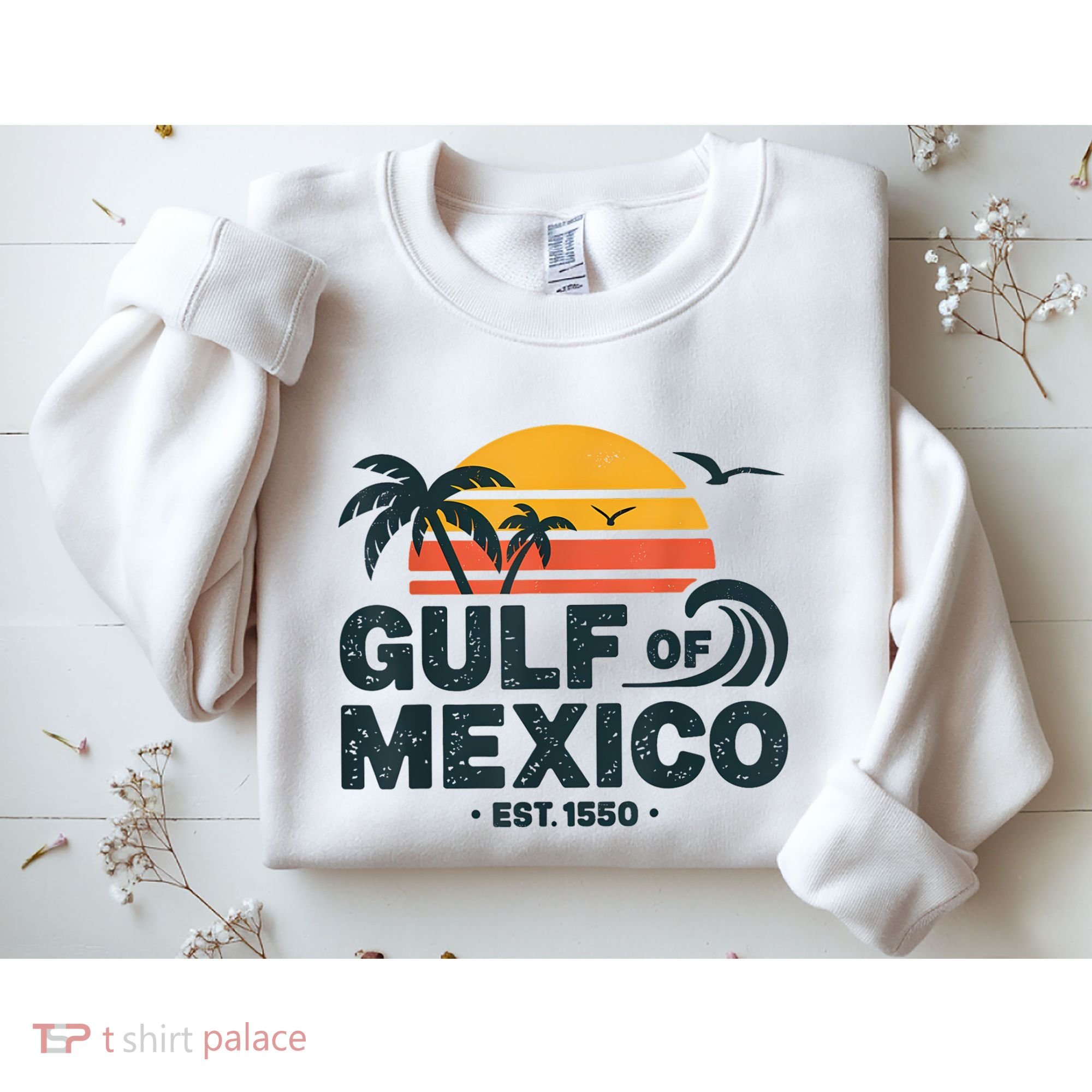 Gulf Of Mexico Est. 1550 Tropical Beach Travel Souvenir Sweatshirt