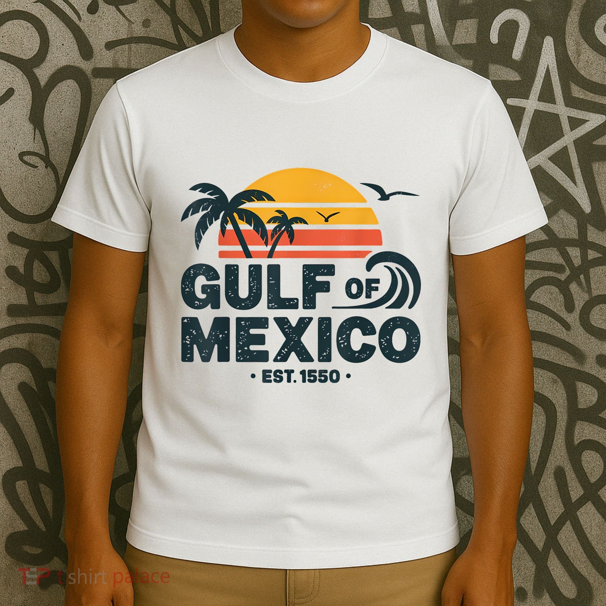 Gulf Of Mexico Est. 1550 Tropical Beach Travel Souvenir T-Shirt