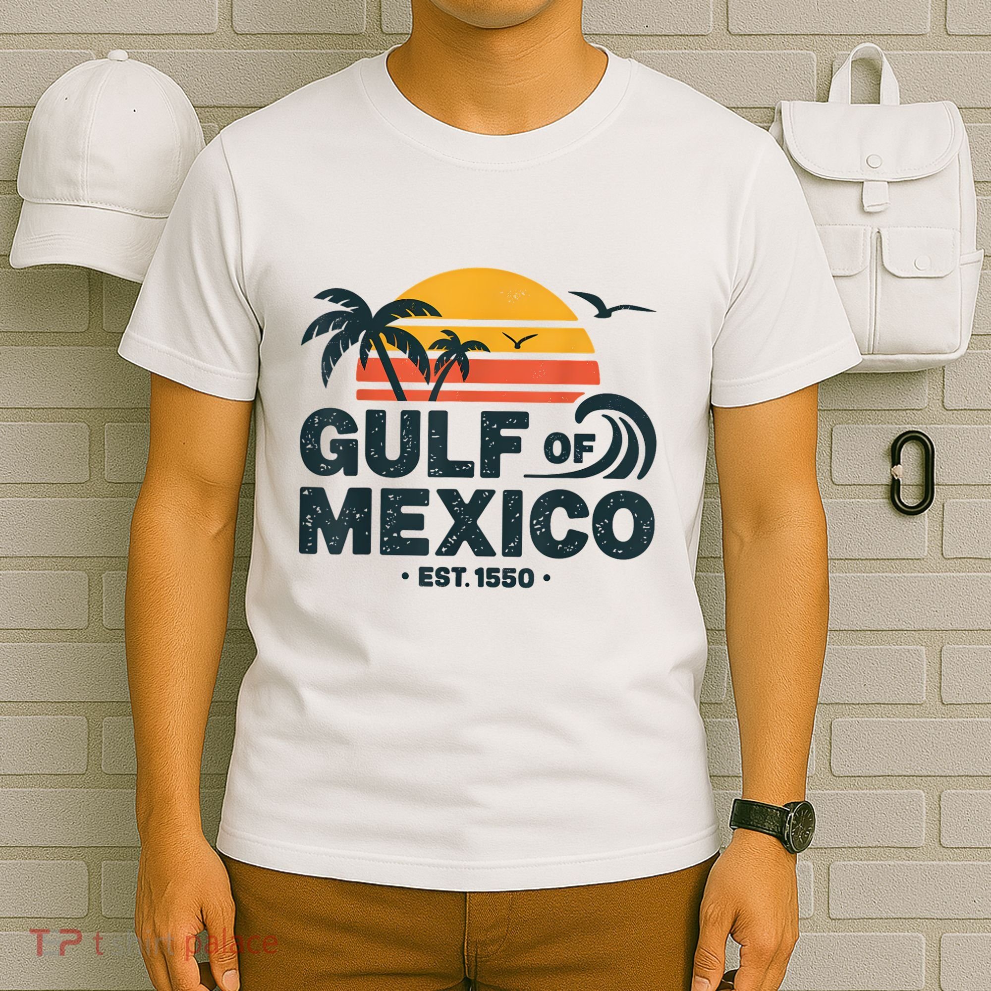 Gulf Of Mexico Est. 1550 Tropical Beach Travel Souvenir T-Shirt