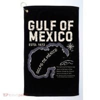 Gulf Of Mexico 1672 Historic Map Golfo De MéXico Estd. 1672 Golf Towel thumb 0