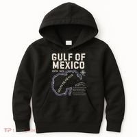 Gulf Of Mexico 1672 Historic Map Golfo De MéXico Estd. 1672 Kids Hoodie thumb 0