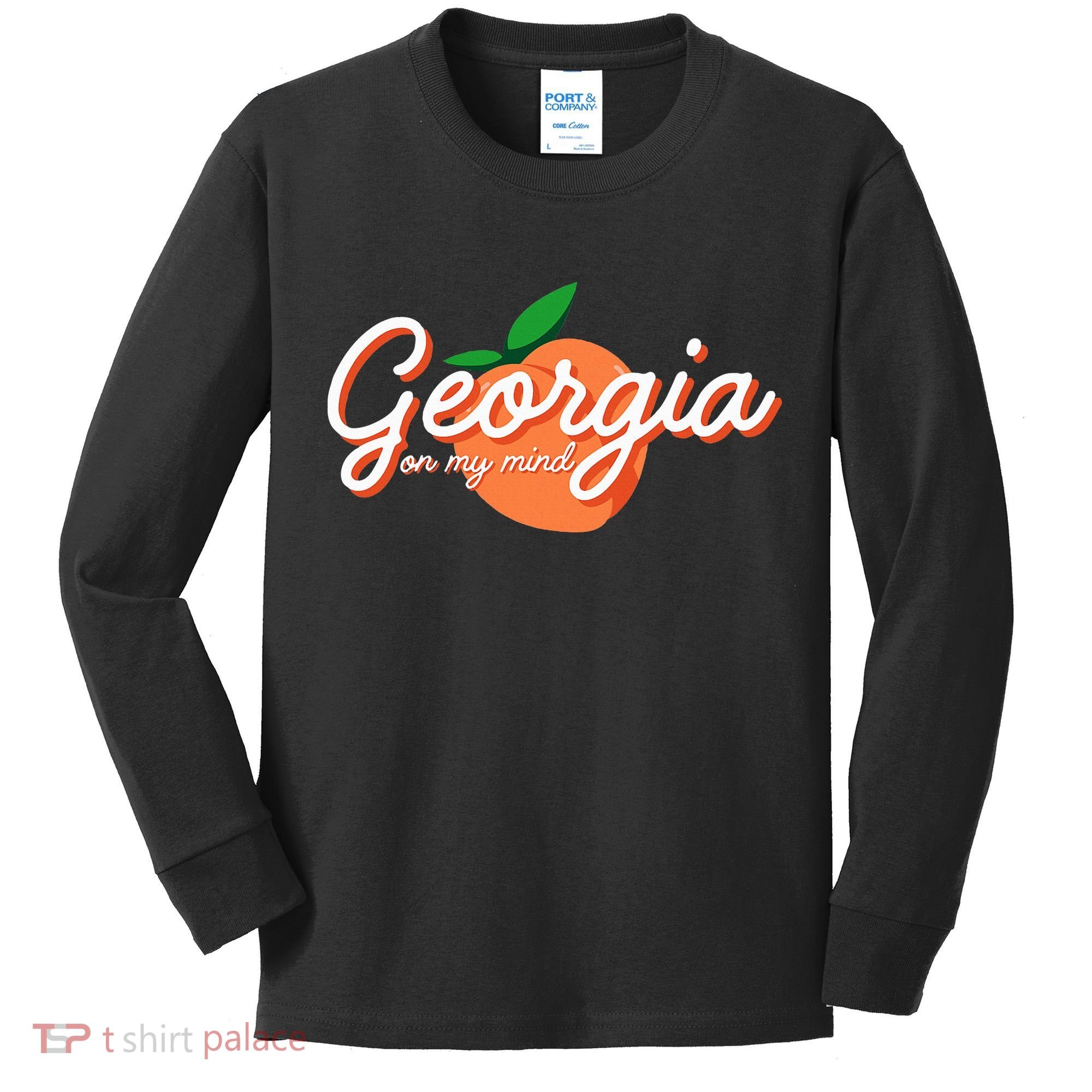 Georgia On My Mind Vacation Souvenir Kids Long Sleeve Shirt