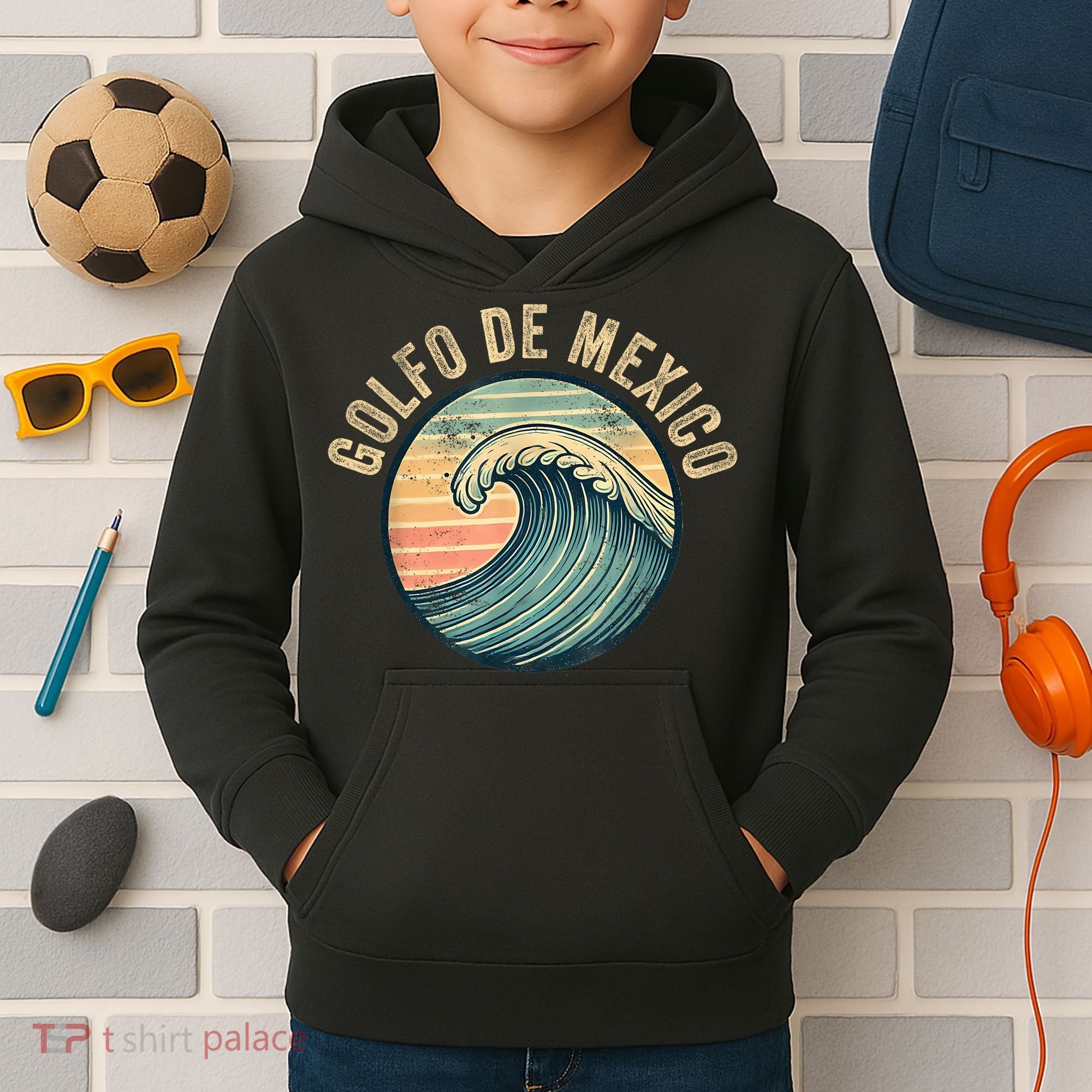 Golfo Of Mexico Souvenir Kids Hoodie