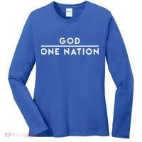 God One Nation Under God American Christian Gift Women's Long Sleeve Shirt thumb 0