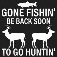 Gone Fishing Be Back Soon To Go Hunting Hat thumb 2