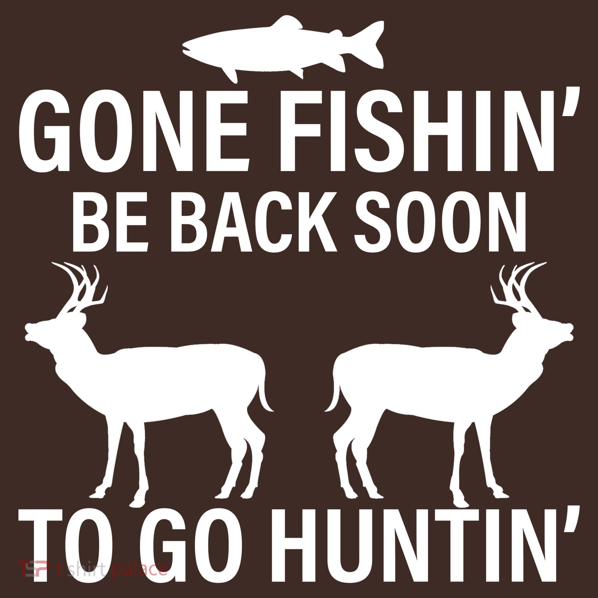 Gone Fishing Be Back Soon To Go Hunting Kids Hoodie