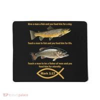 Gone Fishing Christian Quote Mark 1:17 Mousepad thumb 0