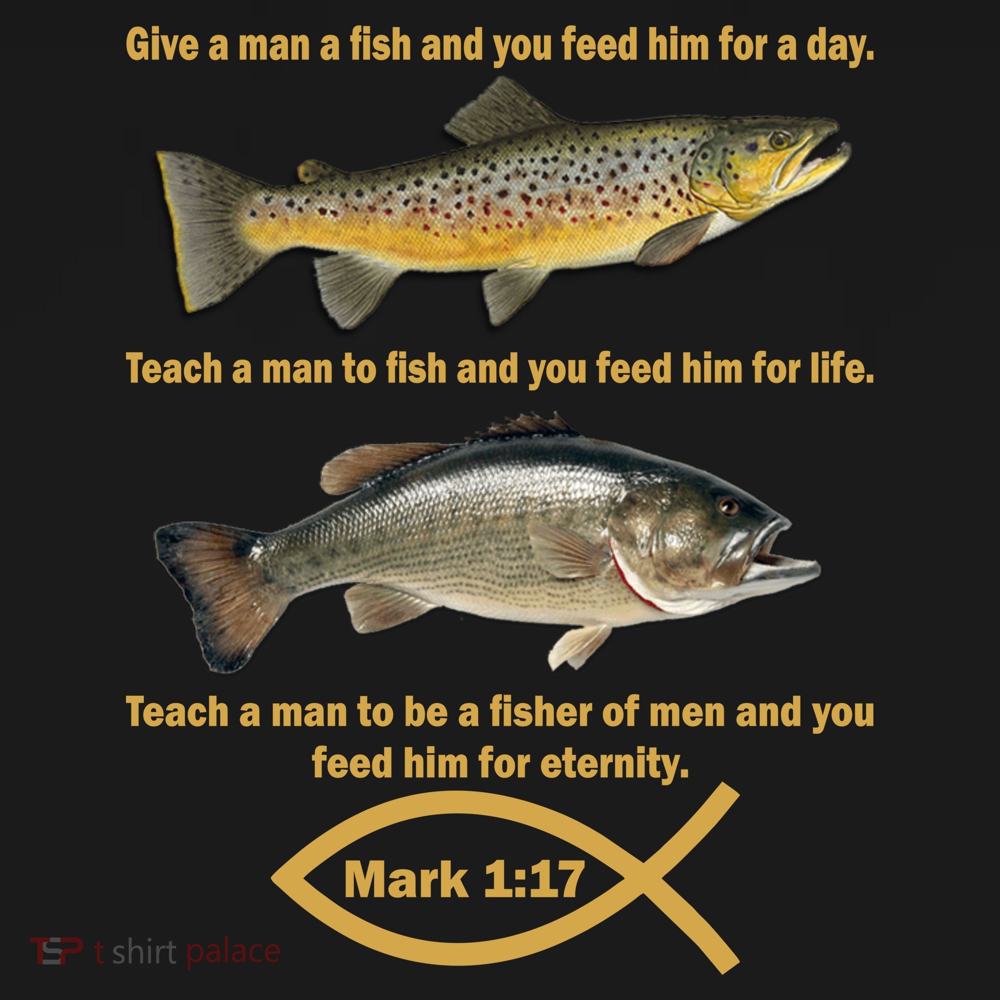 Gone Fishing Christian Quote Mark 1:17 Women's Tank Top