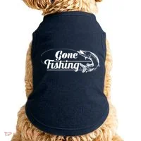 Gone Fishing Logo Doggie Tank thumb 0