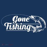 Gone Fishing Logo Doggie Tank thumb 4