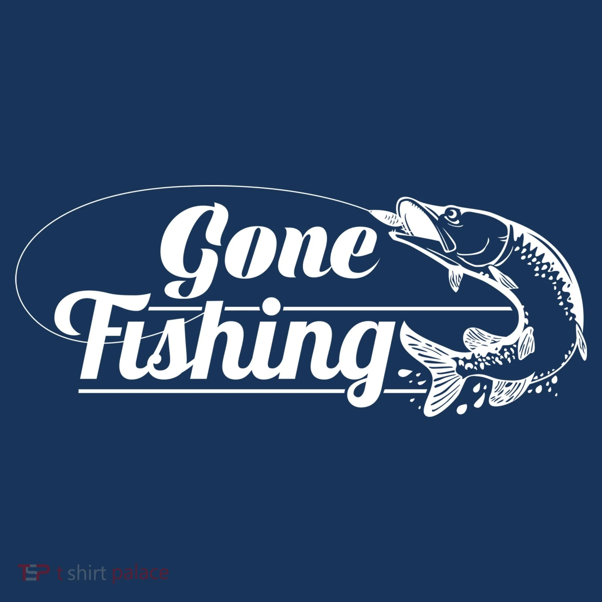 Gone Fishing Logo Doggie Tank