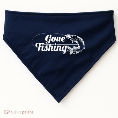 Gone Fishing Logo USA-Made Doggie Bandana