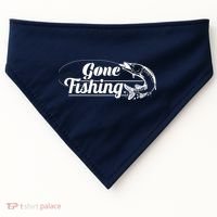 Gone Fishing Logo USA-Made Doggie Bandana thumb 0