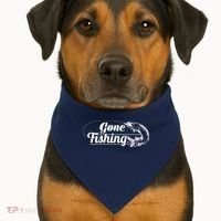 Gone Fishing Logo USA-Made Doggie Bandana thumb 1