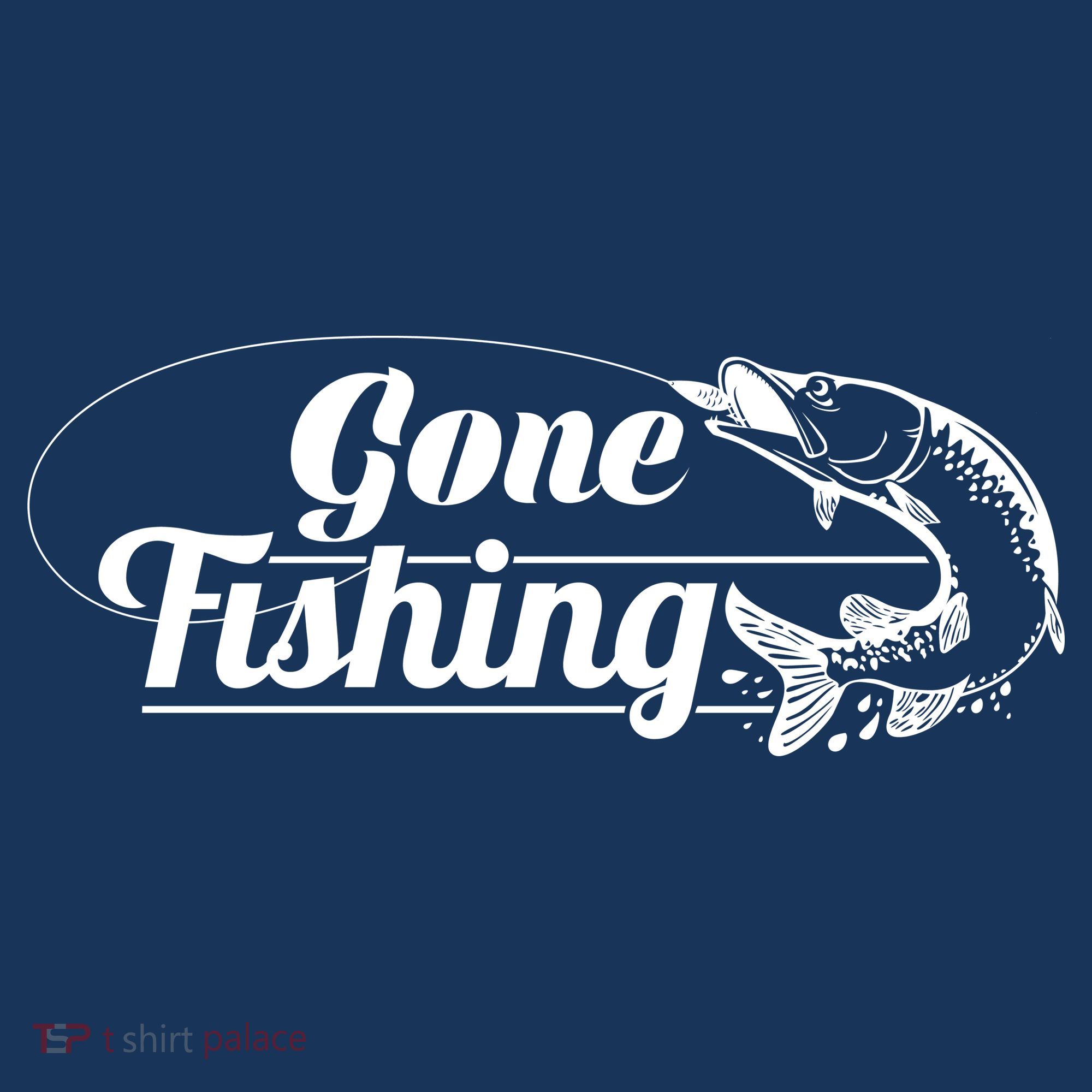 Gone Fishing Logo USA-Made Doggie Bandana