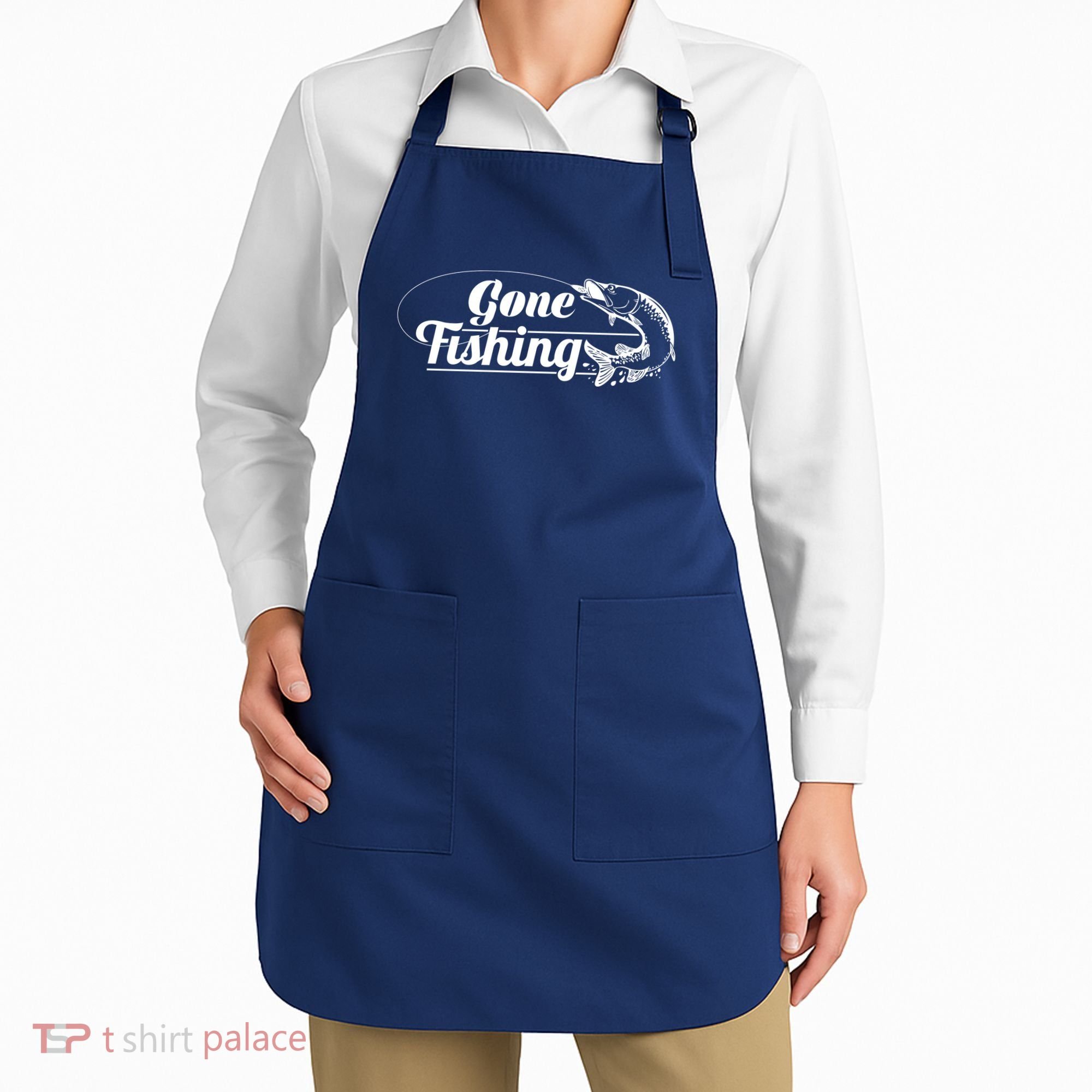 Gone Fishing Logo Apron