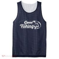 Gone Fishing Logo Mesh Reversible Basketball Jersey Tank thumb 0