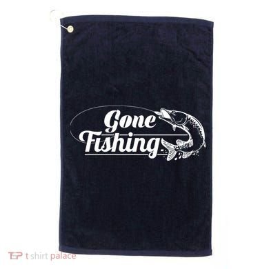 Gone Fishing Logo Golf Towel