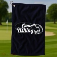 Gone Fishing Logo Golf Towel thumb 1