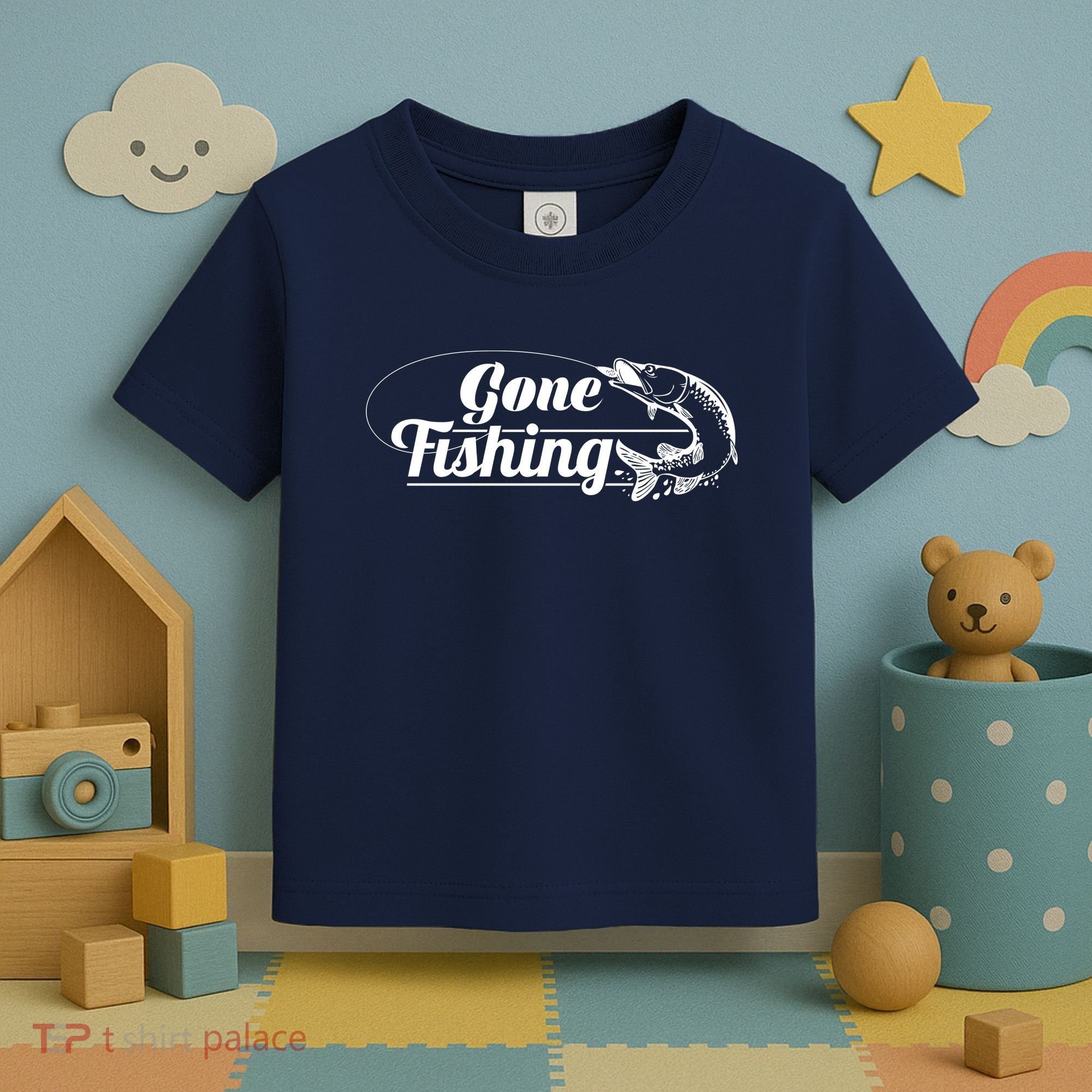 Gone Fishing Logo Toddler T-Shirt