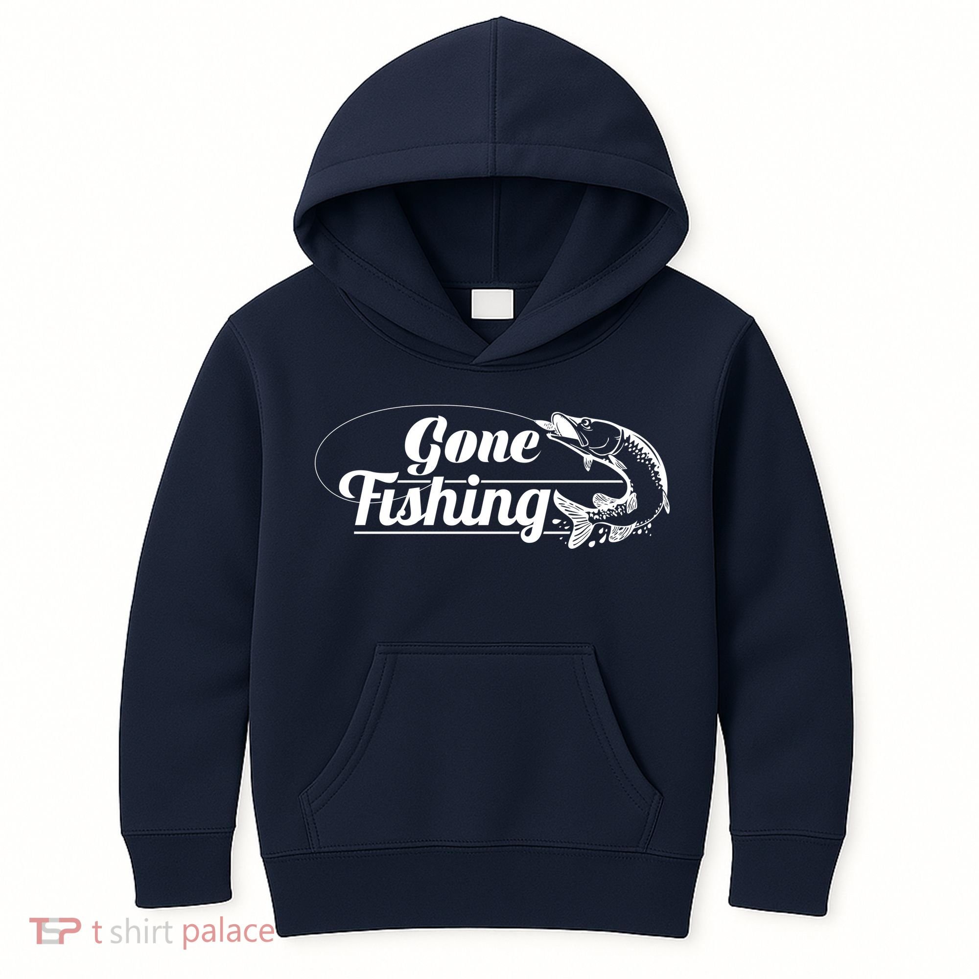 Gone Fishing Logo Kids Hoodie