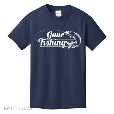 Gone Fishing Logo Kids T-Shirt