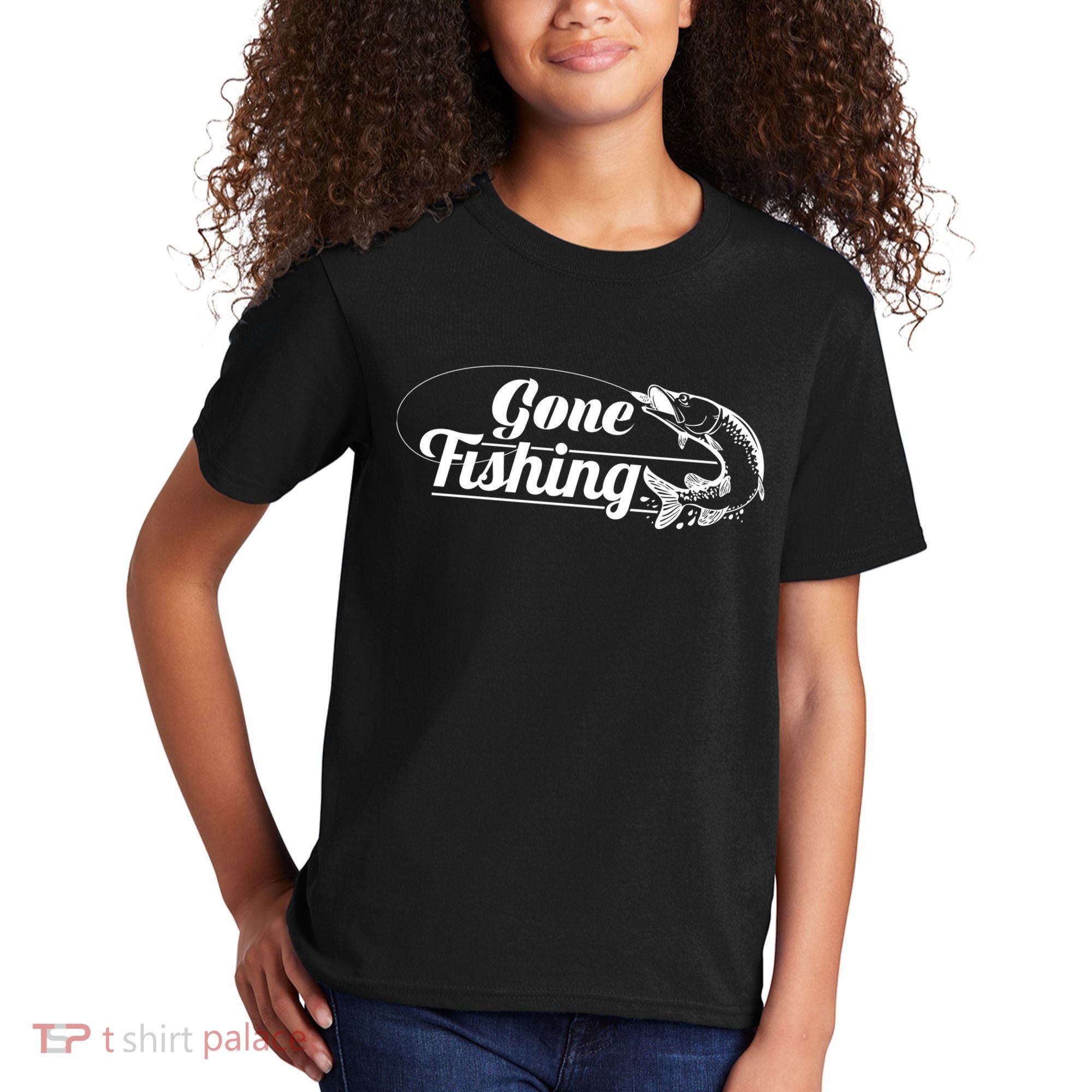 Gone Fishing Logo Kids T-Shirt