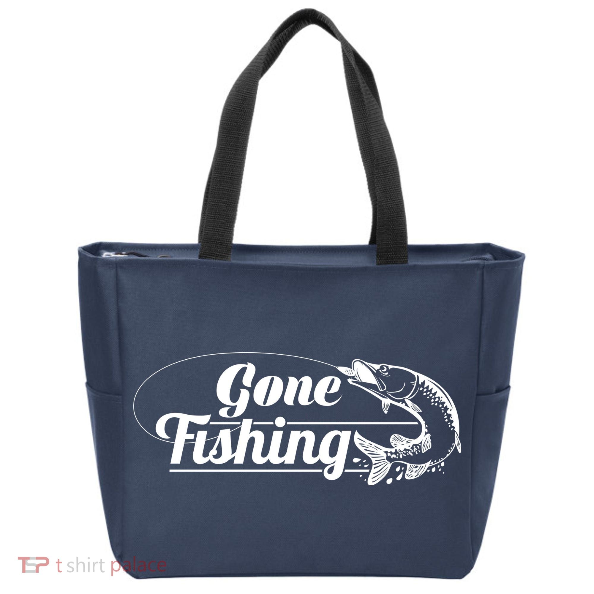 Gone Fishing Logo Tote Bag