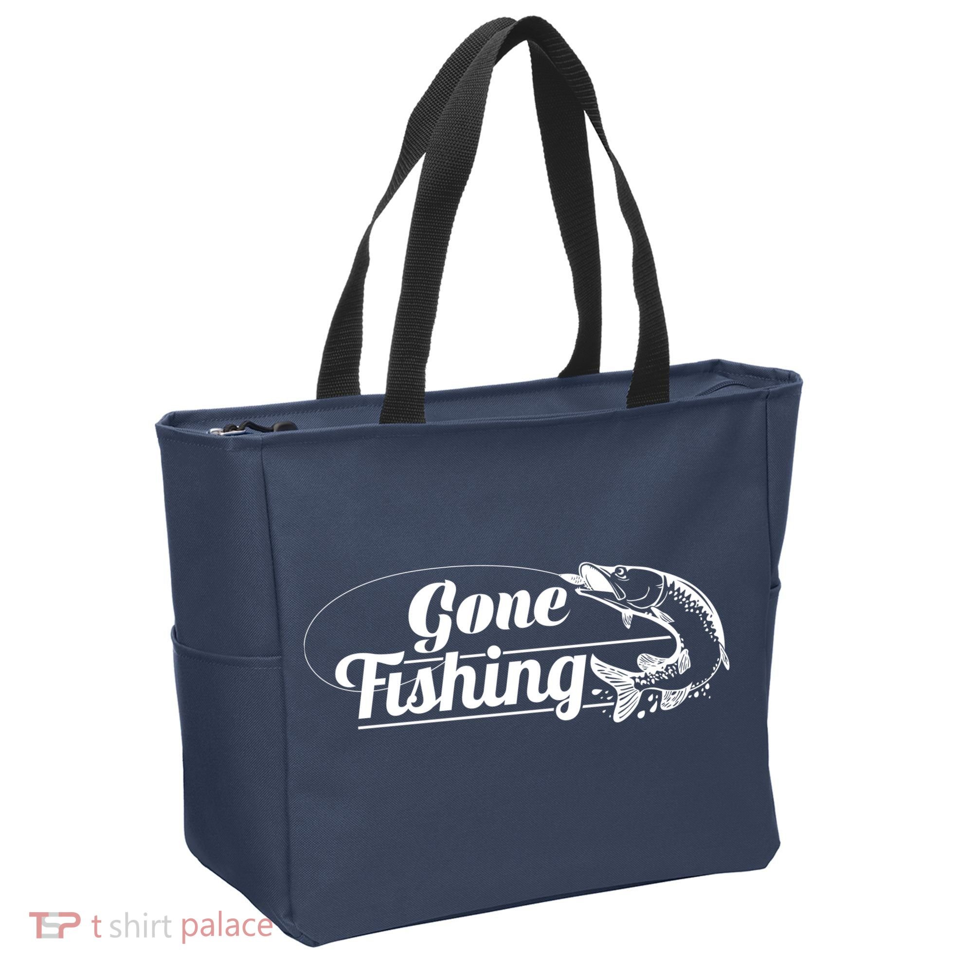 Gone Fishing Logo Tote Bag