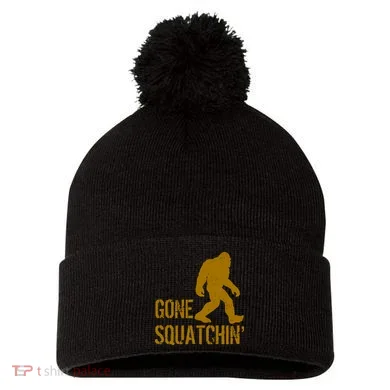 Gone Squatchhin Pom Pom 12in Knit Beanie