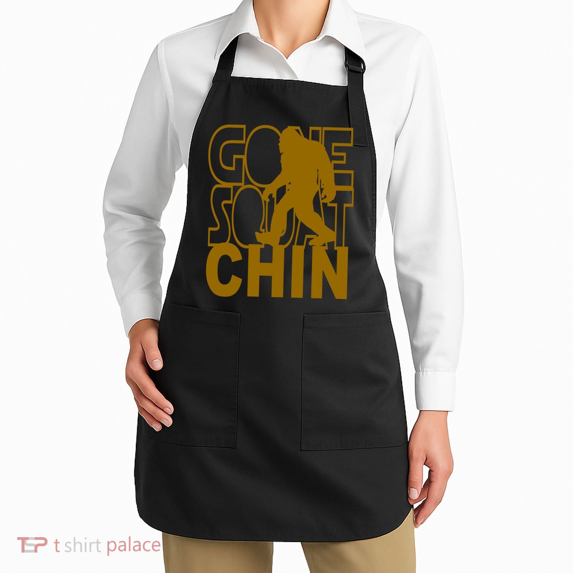 Gone Squatchhin Funny Sasquatch Apron
