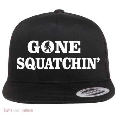 Gone Squatchhin Logo Flat Bill Trucker Hat