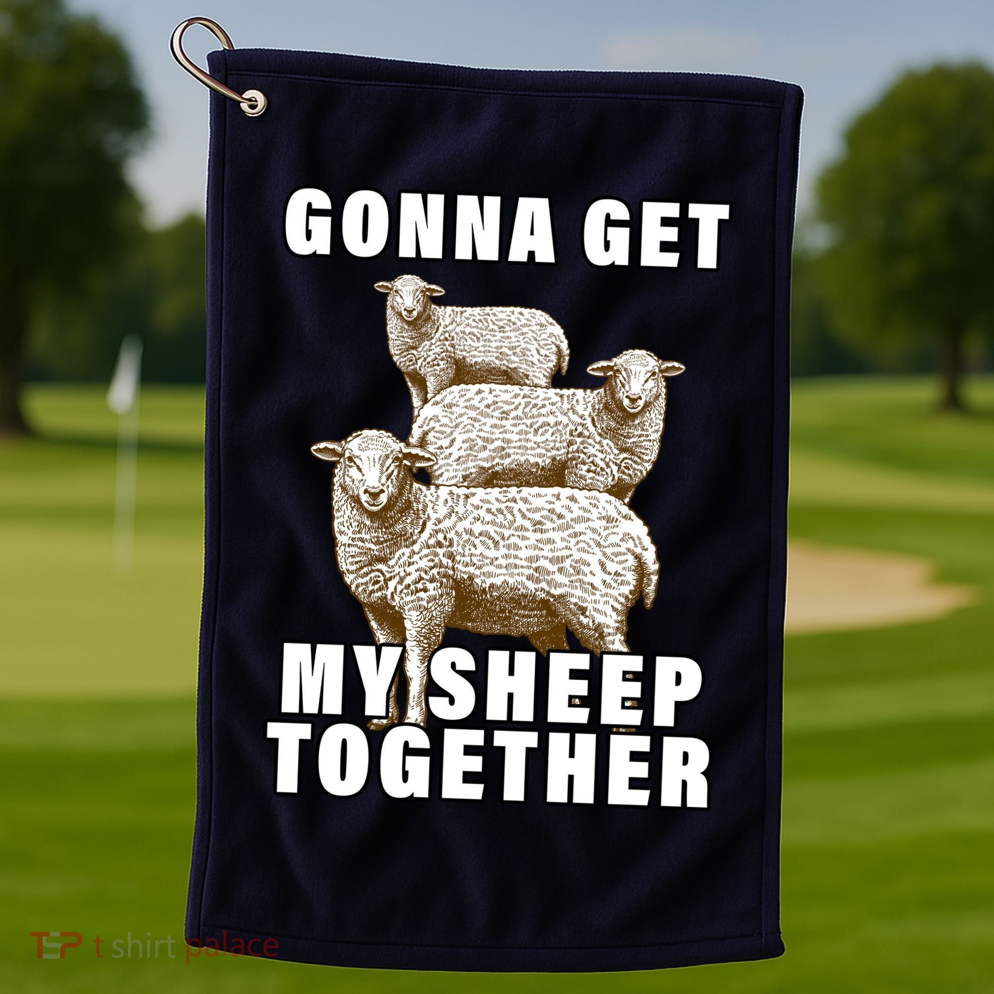 Gonna Get My Sheep Together Golf Towel