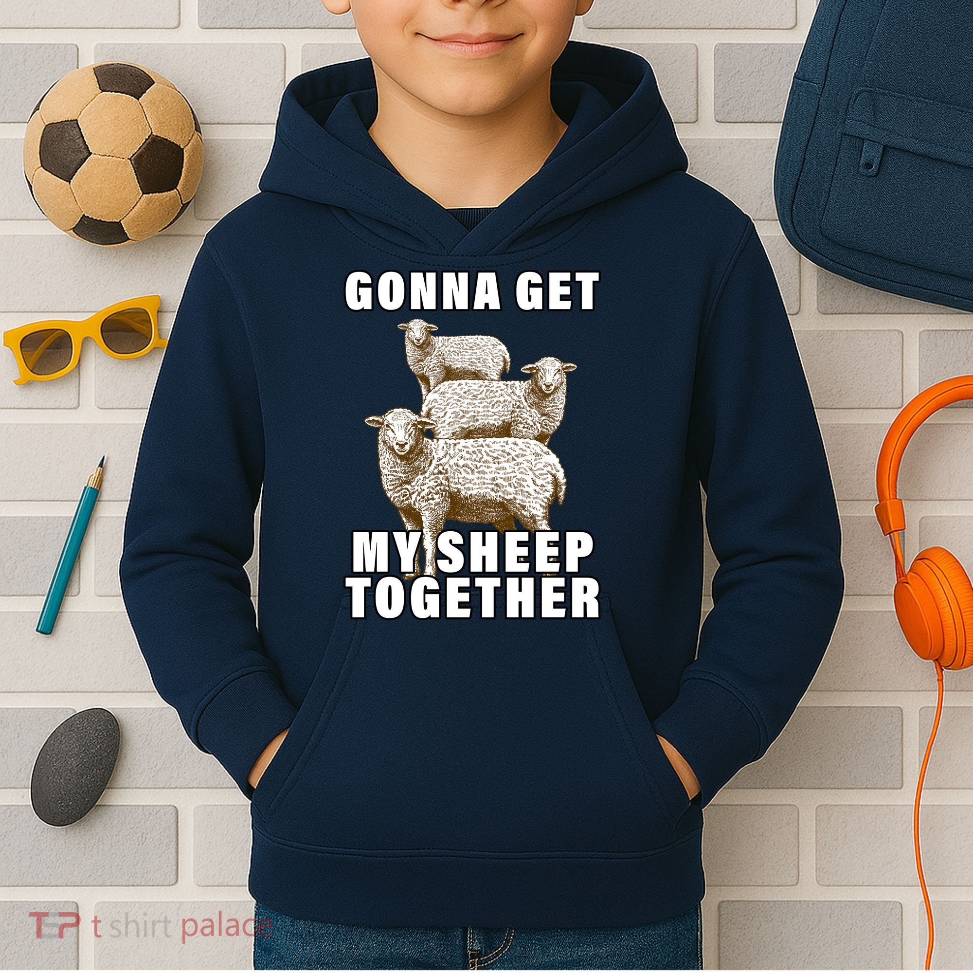 Gonna Get My Sheep Together Kids Hoodie