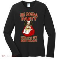 Gonna Party Like It's My Birthday Jesus Women's Long Sleeve Shirt thumb 0