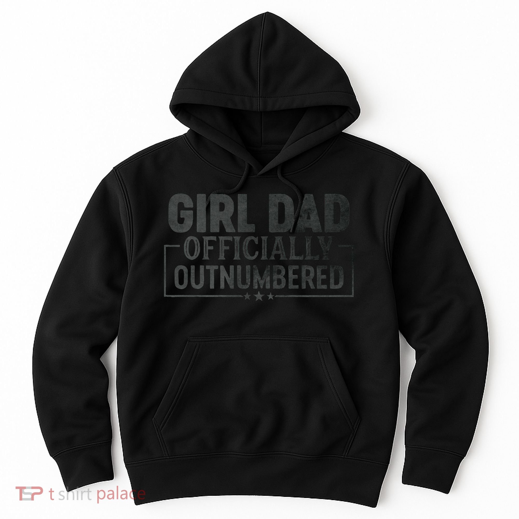 GirlDad Officially Outnumbered Daughter Fathers Day Hoodie