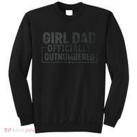 GirlDad Officially Outnumbered Daughter Fathers Day Sweatshirt thumb 0