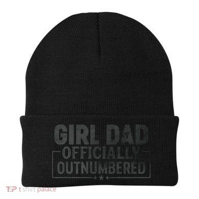 GirlDad Officially Outnumbered Daughter Fathers Day Beanie