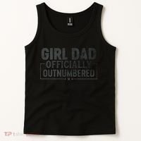 GirlDad Officially Outnumbered Daughter Fathers Day Tank Top thumb 2