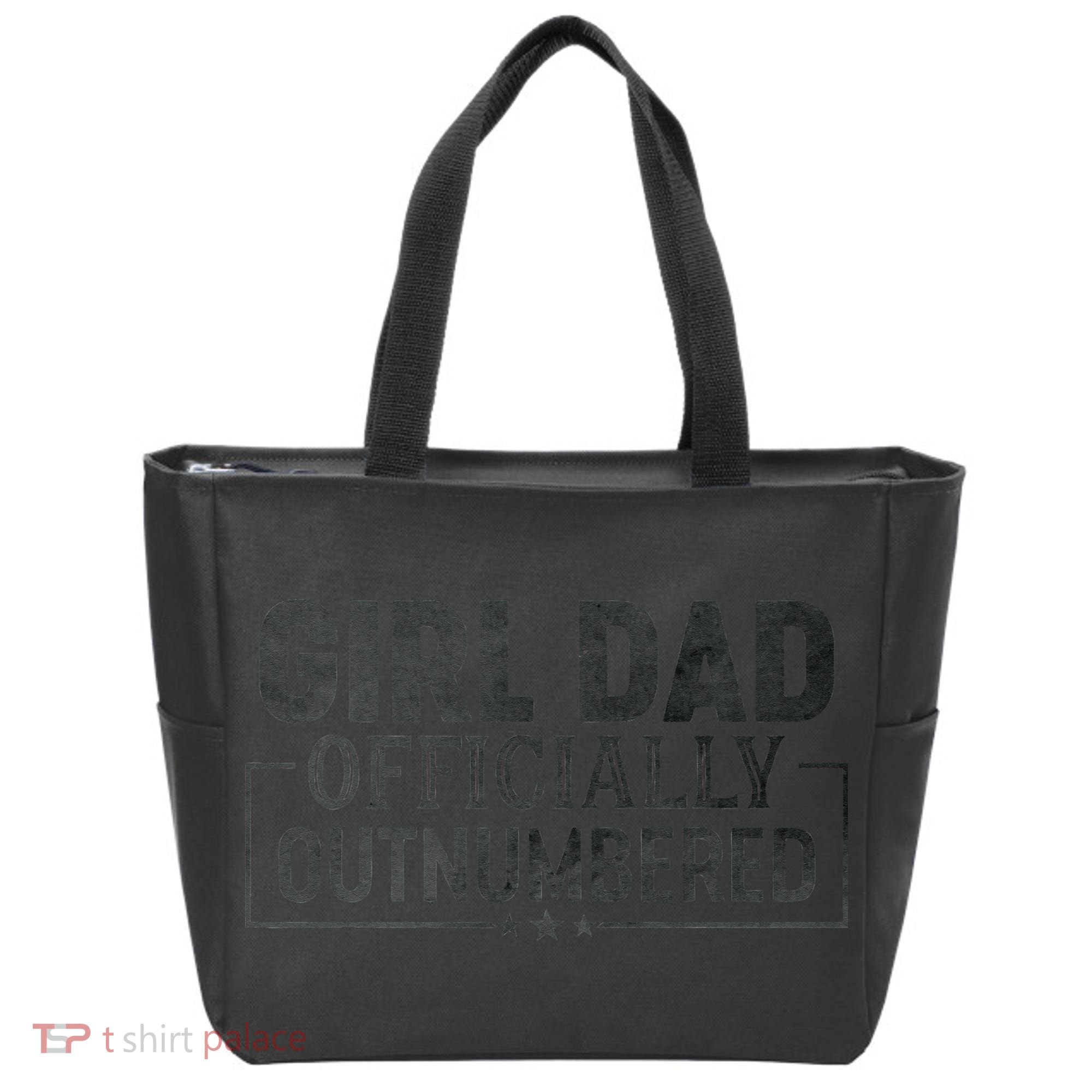 GirlDad Officially Outnumbered Daughter Fathers Day Tote Bag