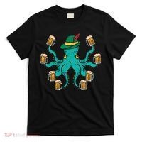 German Octopus Oktoberfest Funny Bavarian Festival T-Shirt thumb 0