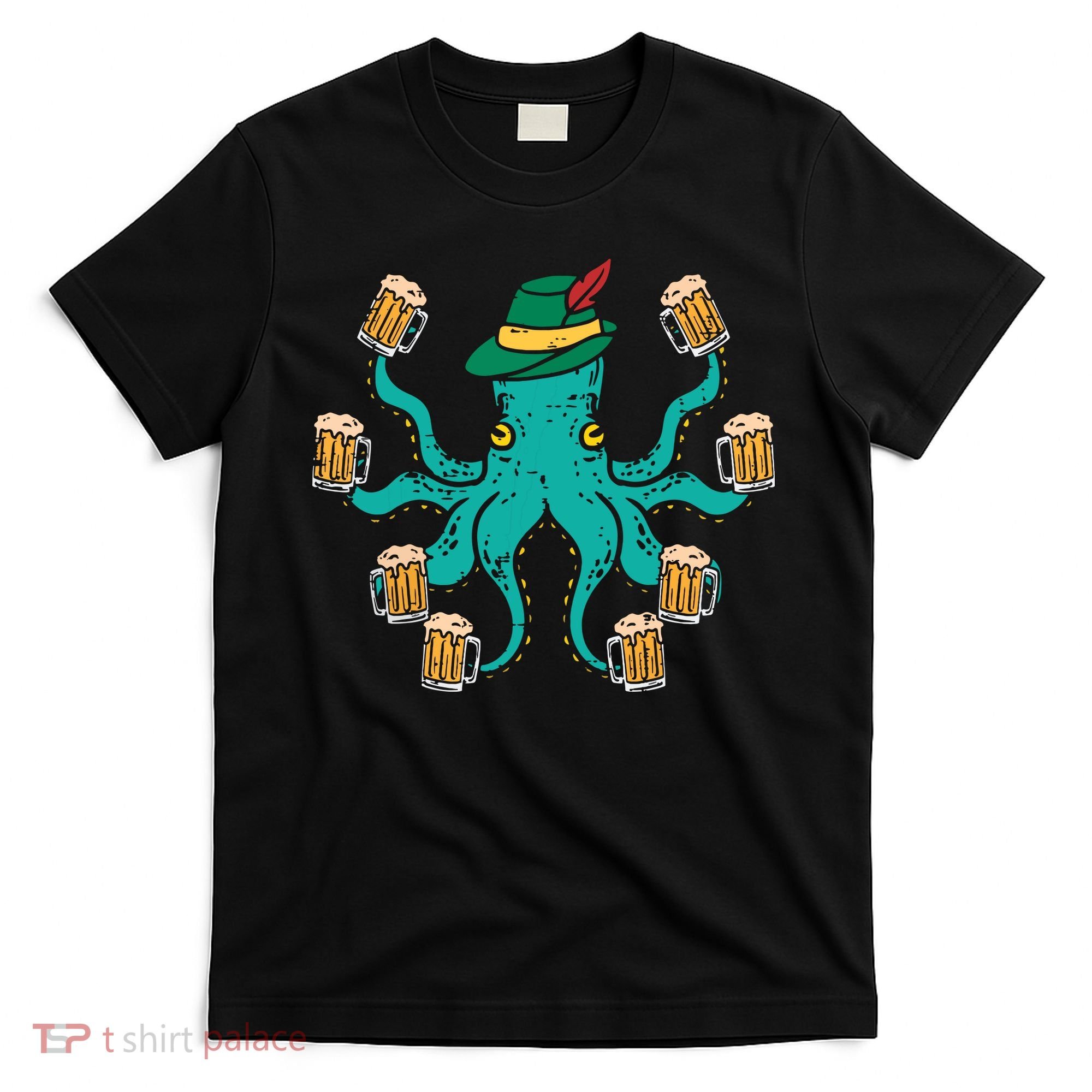 German Octopus Oktoberfest Funny Bavarian Festival T-Shirt