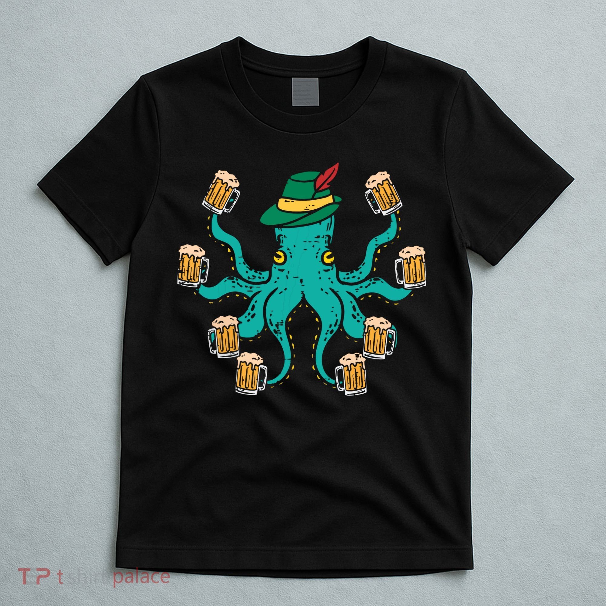 German Octopus Oktoberfest Funny Bavarian Festival T-Shirt