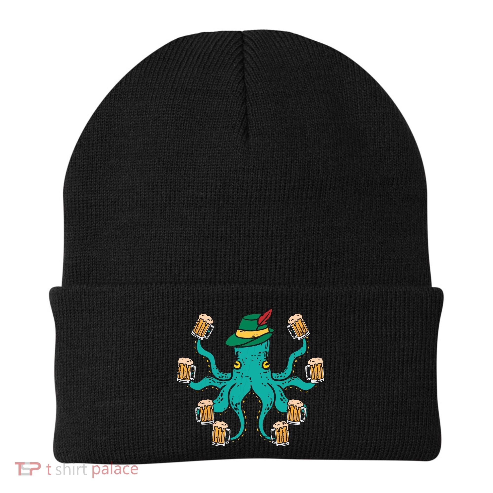 German Octopus Oktoberfest Funny Bavarian Festival Beanie