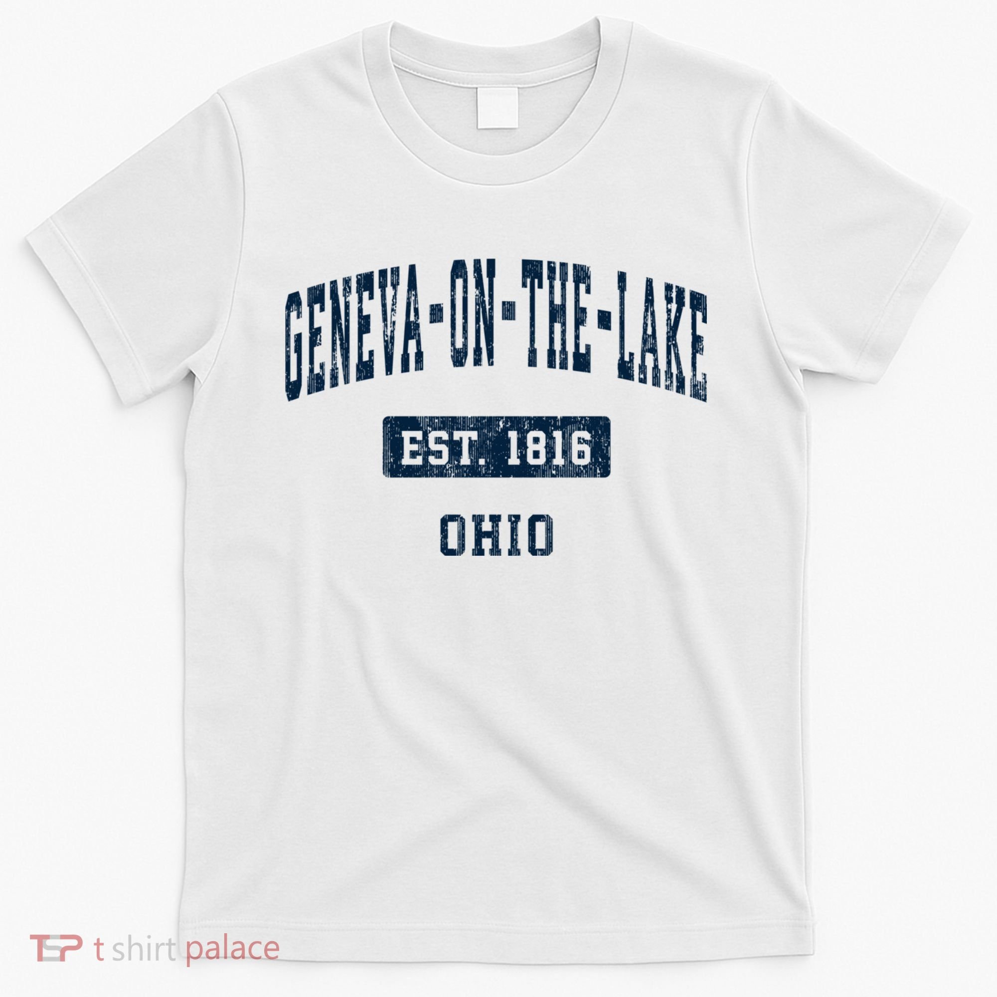 Genevaonthelake Ohio Oh Vintage Sports Established T-Shirt